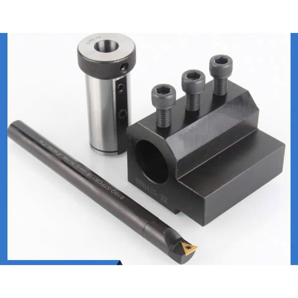 BỘ GÁ KẸP CHO MÁY TIỆN CƠ CHUYỂN ĐỔI KẸP VUÔNG 20,25 SANG KẸP CÁN DẠNG LỖ PHI 6mm đến 32mm