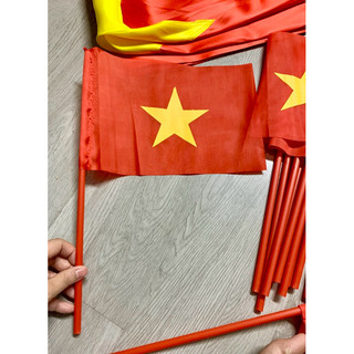 Hoả tốc Q3 - Cờ vẫy cầm Tay In 1 Mặt 🇻🇳 Quốc Kỳ VN 🇻🇳 Cờ đi Cổ động thể thao, Cổ vũ, Diễu binh yêu nước
