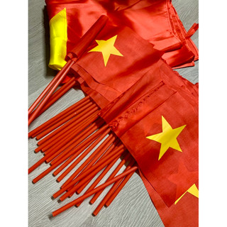 Hoả tốc Q3 - Cờ vẫy cầm Tay In 1 Mặt 🇻🇳 Quốc Kỳ VN 🇻🇳 Cờ đi Cổ động thể thao, Cổ vũ, Diễu binh yêu nước
