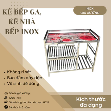 [INOX DÀY DẶN] Kệ inox bếp ga, kệ để đồ nhà bếp, kệ bếp, kệ bình ga, kệ nếu ăn, kệ để bình ga inox, kệ inox đa năng
