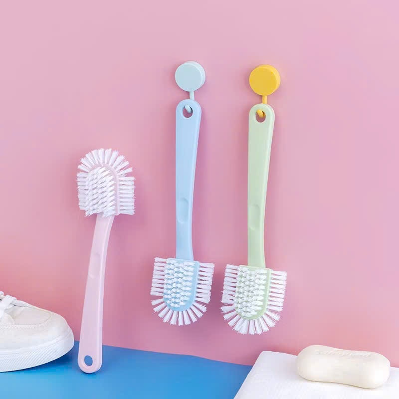 [COMBO 10]Cây Chổi Vệ Sinh Giày Chuyên Dụng,Cọ Chà Giày 3 Đầu Lông Mềm Tiện Lợi - BÀN CHẢI CHÀ GIÀY HAI MẶT CÁN DÀI DỄ D