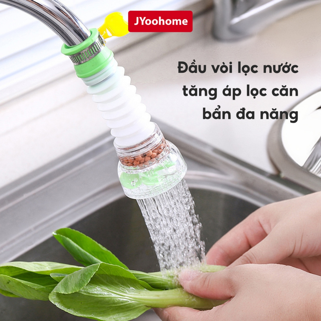 Vòi Lọc Nước Rửa Bát Tăng Áp xoay 360 có thể kéo dài chống bắn nước TVTGIADUNG