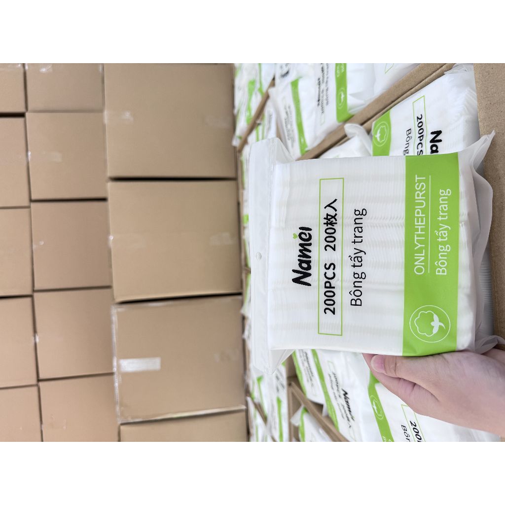 222 miếng Bông tẩy trang Khăn Cotton Hai Mặt Dùng Một Lần Đa Ứng Dụng Bao bì trong suất