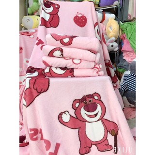 Chăn nỉ tuyết văn phòng hè thu, chăn tuyết mầu họa tiết hoạt hình xinh xắn kích thước 2mx1m6