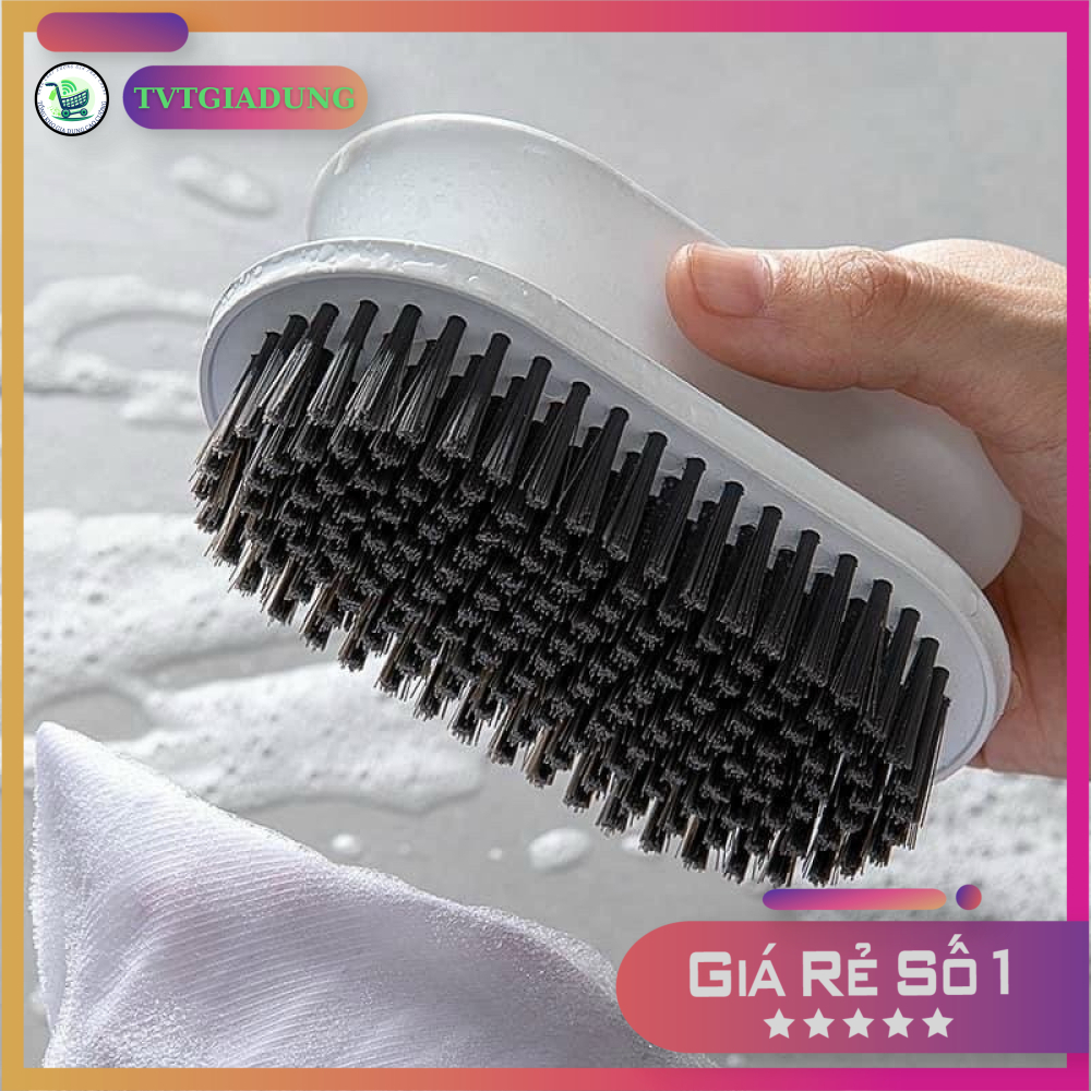 Bàn Chải Nhựa Chà Sàn Giặt Đồ Có Tay Cầm Dùng Cho Quần Áo Và Chà Chân