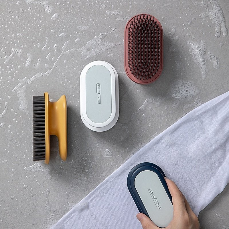 Bàn Chải Nhựa Chà Sàn Giặt Đồ Có Tay Cầm Dùng Cho Quần Áo Và Chà Chân