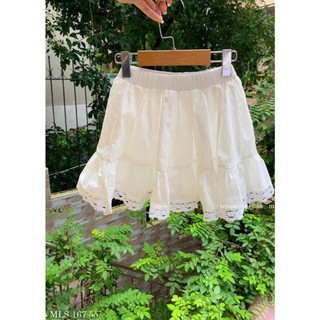 [B&G] Sét váy MLS nàng thơ trắng thêu chữ kèm chân váy xèo cho bé gái từ 12-45kg(2-12 tuổi)