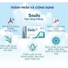 Gạc Răng Miệng Sachi Kháng Khuẩn Tự Nhiên Cho Bé Hộp 30 Gói - Rơ Lưỡi Vệ Sinh Nướu Và Chống Sâu Răng
