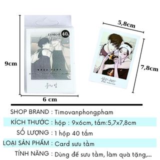 Card Kpop Vibe Fanmade Hộp 40 Tấm Lomo Sưu Tầm Idol Nhân Vật Truyện Tranh Timo QT96