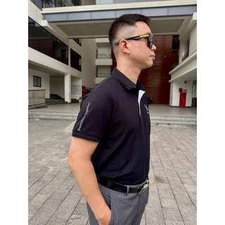 Áo polo logo Vinfast mẫu 2026 đồng phục, màu đen,vải CVC cotton cao cấp, chống nhăn, logo phản quang