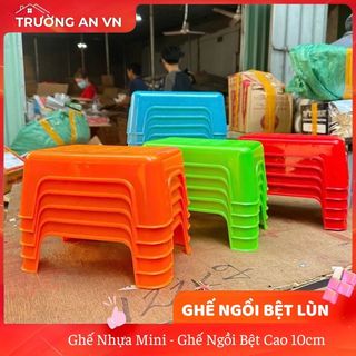 Ghế Nhựa Mini Thấp 10cm – Ghế Ngồi Bệt Giặt Đồ, Ghế Lùn Trẻ Em, Ghế Đẩu Nhà Tắm FREESHIP