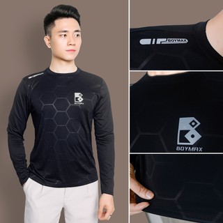 Áo thể thao nam boymax tay dài thun lạnh cao cấp – Co giãn 4 chiều, thấm hút mồ hôi, form body chuẩn