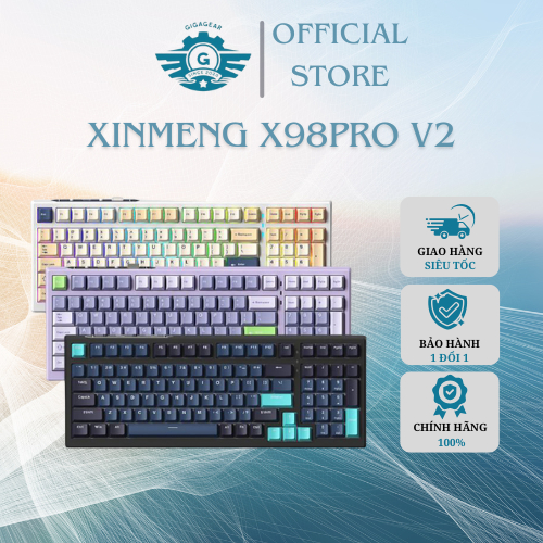 Bàn Phím Cơ Không Dây Xinmeng X98 Pro V2, Phím Cơ Gaming 3 Chế Độ Kết ...
