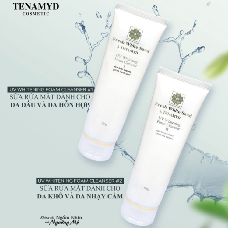 Ảnh Sữa Rửa Mặt Trắng Da Tenamyd Fresh White Sand UV Whitening Foam Cleanser II 120g Cho Da Khô Nhạy Cảm 3