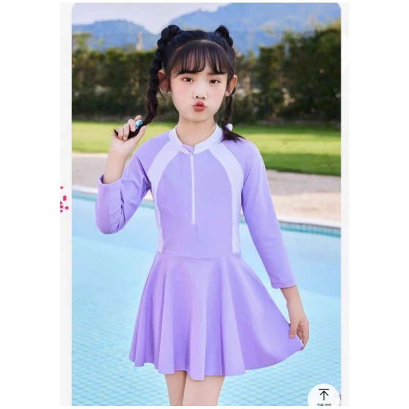 đồ bơi em bé size(2,4,6,8) sét đồ bơi em bé pha dây kéo cực xinh váy có quần đùi bên trong