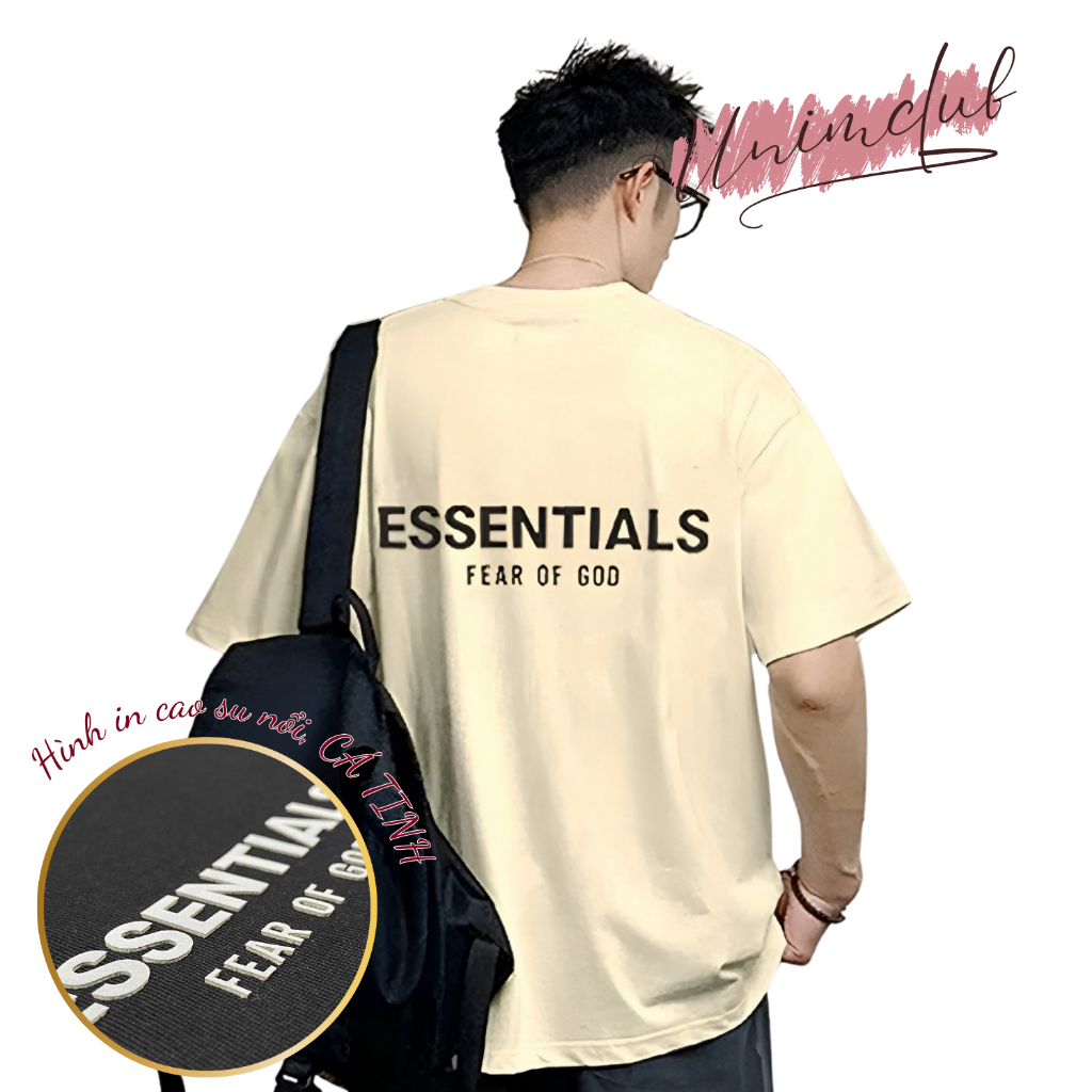 [Hình In Cao Su Nổi 2 Mặt] Áo Thun ESSENTIALS 1977 In Cao Su Nổi 2 MẶT Cao Cấp Phong Cách Streetwear Y2K AP221
