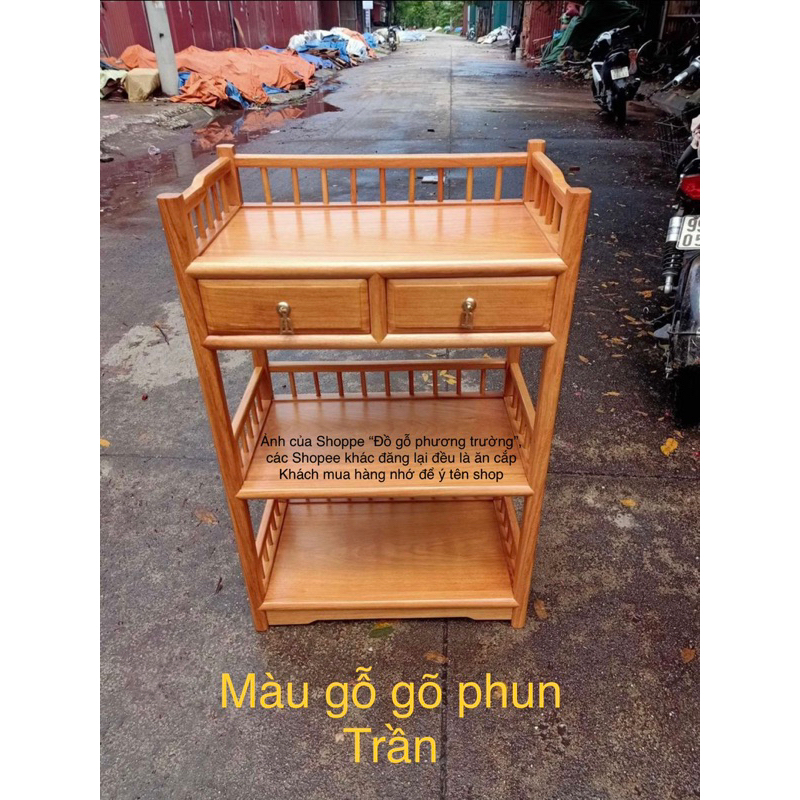 kệ sách, kệ bày đồ gỗ gõ, hương đá ngang 58 sâu 34 cao 89cm nhiều tông màu