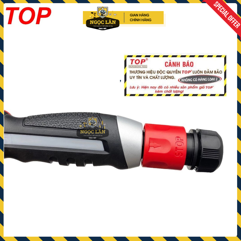 [Chính hãng TOP] Vòi xịt nước áp suất 7 tia TOP chống rò rỉ nước, chuôi nối nhanh 360 độ cao cấp