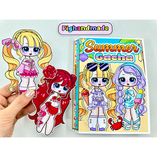Đồ chơi bóc dán Ngôi nhà bên bờ biển - Búp bê giấy Gacha