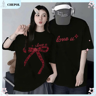 Áo thun cặp đôi nam nữ Chepol, form rộng, Local Brand, áo phông cặp đôi unisex, quà tặng người yêu LOVE U - CP_x4696