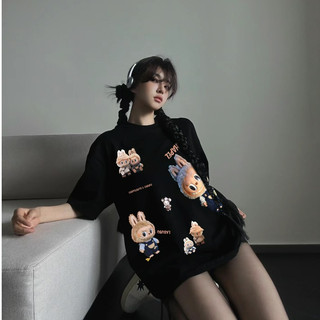 Áo Thun Nữ Labubu CHEPOL Unisex 100% Cotton Thoáng Mát, Thấm Hút, Cổ Tròn Form Oversize BASIC Có BIGSIZE - CPT410