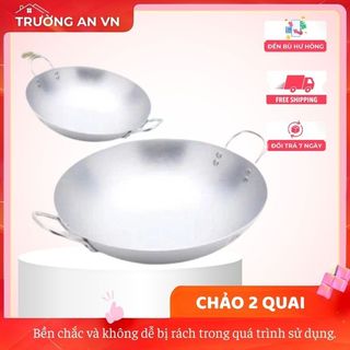 Chảo nhôm 2 quai lòng sâu – Loại dày cao cấp – Size 16–30 – Trường An VN
