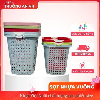 Sọt Nhựa Vuông Cao Đựng Đồ Chơi Trẻ Em, Giỏ Nhựa Đựng Đồ Quần Áo Tiện Lợi Nhựa Việt Nhật - Trường An