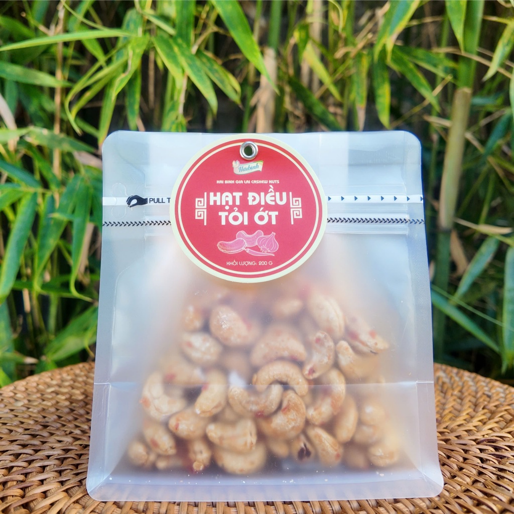Combo Tiện Dụng Hạt Điều vị Tỏi Ớt gói 100g và gói 200g TẶNG 50g Rang Củi | Hạt điều Hải Bình Gia Lai