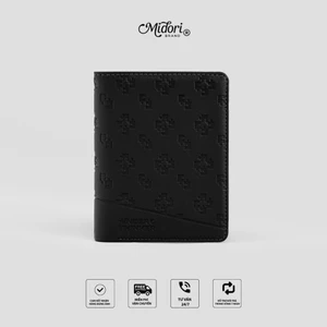 Ví Da PU Đứng Nam Nữ SNAPPY Monogram Dập Chìm Cao Cấp Chính Hãng Local Brand Midori M Studio