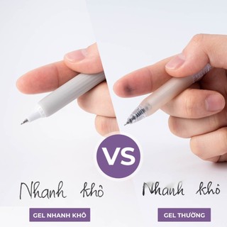 [Sale 50%]  Hộp 10/12 Bút Gel Classmate Bút Nước Bấm Ngòi ST 2 Bi 0.5mm Xanh Đen Tím Nhanh Khô Bút Gel Shine Có Nắp Gh