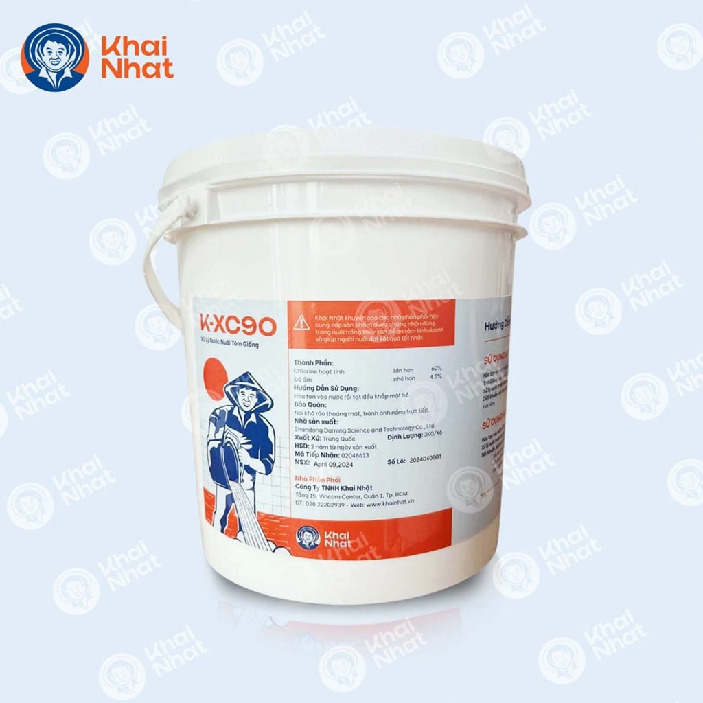K-XC90 - Clo 60 - Diệt Tảo, Rong Rêu - Chất khử trùng nước chuyên dụng (3kg/xô)