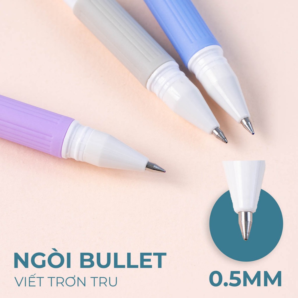 Bút Gel Nắp Shine Classmate Bút Nước Ngòi 0.5mm Viết Trơn Mực Xanh Đen Tím Nhanh Khô Dùng Ghi Chép Viết Bài CL-GP114