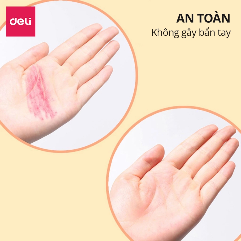 Bút Sáp Dầu Thân Lục Giác Deli - Hộp 12/18/ 24 Màu An Toàn Màu Sắc Tươi Sáng Tô Tranh Vẽ Mỹ Thuật An Toàn Cho Trẻ