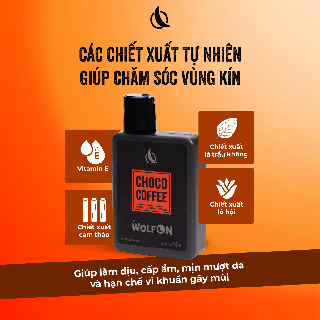Ảnh Dung Dịch Vệ Sinh Nam Giới LYD Wolf ON Choco Coffee Ngọt Ngào Sạch Thơm Cuốn Hút 95ml 2