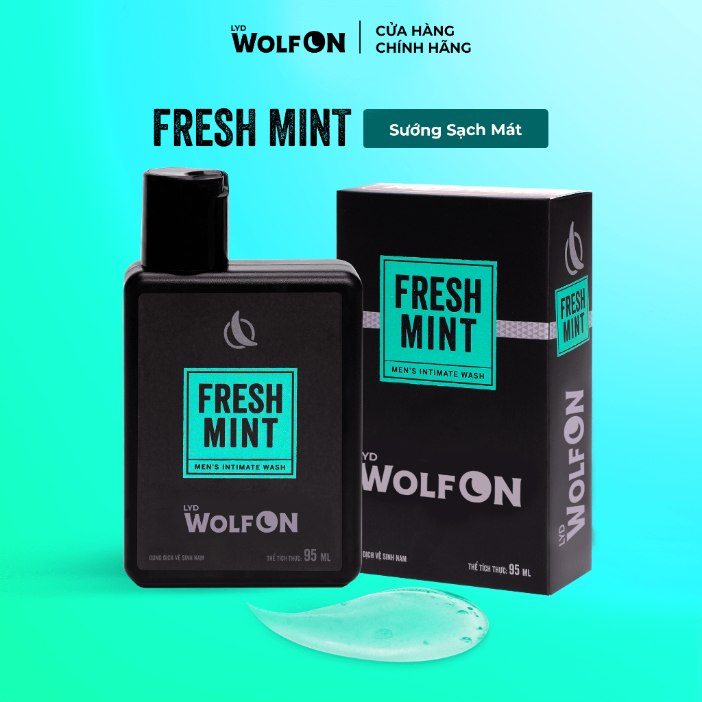 Ảnh Dung Dịch Vệ Sinh Nam Giới LYD Wolf ON Fresh Mint Bạc Hà Mát Lạnh Sạch Thơm Nam Tính 95ml 4