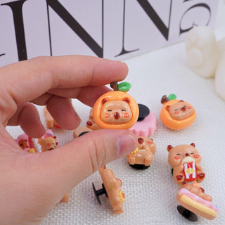 Set 12 Sticker, charm 3D chủ đề Capybara thư giãn DIY Mita gắn Dép Cross, Dép Sục, Cá Sấu JBM-04