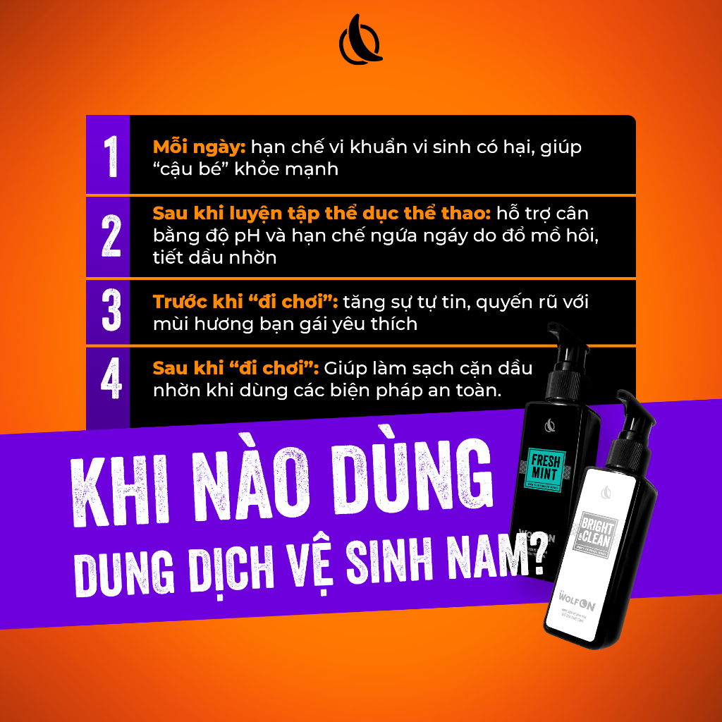Ảnh Dung Dịch Vệ Sinh Nam Giới LYD Wolf ON Hương Thơm Nam Tính Khử Mùi Sạch Khuẩn 150ml 4