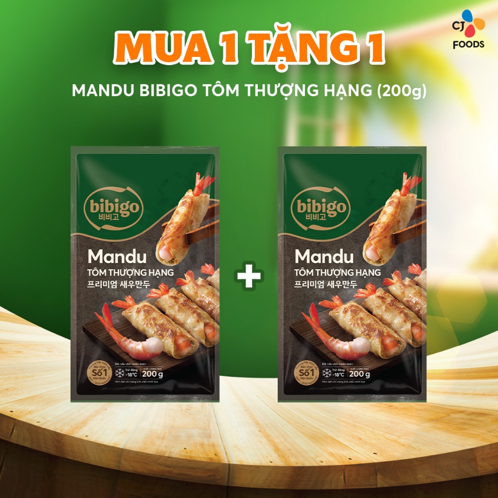 Ảnh Bánh xếp Mandu Tôm Thượng Hạng Bibigo 200g - Date 08/2025 1