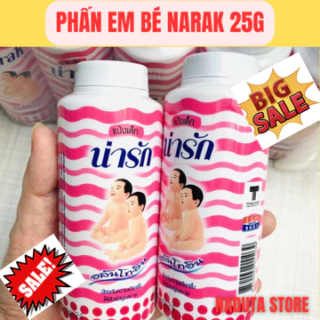 Phấn rôm Thái Lan Narak 25g hương thơm dịu nhẹ - Phấn rôm Narak ngừa rôm sẩy trẻ em cả người lớn