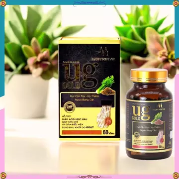Viên uống UG GOLD, hỗ trợ giảm acid uric máu, hạn chế, giảm biểu hiện sưng đau khớp do GOUT 60 Viên