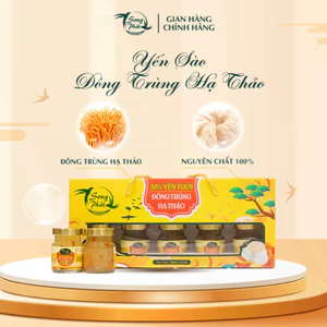 Hộp Quà 10 hũ Tổ yến chưng Đông trùng hạ thảo Song Phát 70ml