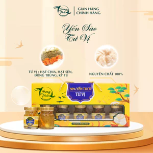 Hộp quà 10 hũ Tổ yến chưng Tứ Vị Song Phát 70ml