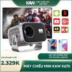 Máy chiếu mini 4K K670 Chính Hãng KAW Chất Lượng Siêu Nét hỗ trợ 4K, Độ sáng Cao, Bảo hành 12 tháng — ảnh 1