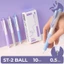 Hộp 10/12 Bút Gel Classmate Bút Nước Bấm Ngòi ST 2 Bi 0.5mm Xanh Đen Tím Nhanh Khô Bút Gel Shine Có Nắp Gh