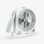 Quạt Sạc Tích Điện Honjianda dạng hộp 12 inch FL313 1-2pin, 2 chế độ AC/DC tích hợp đèn LED hỗ trợ cúp điện — ảnh 7
