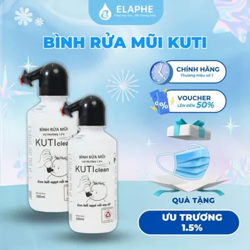 Bình rửa mũi cho bé KUTI giúp làm sạch khoang mũi rửa mũi, thông mũi giúp bé dễ thở, thoải mái