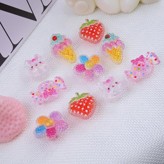 Set 10 Sticker, charm 3D chủ đề Kem bling DIY Mita gắn Dép Sục, Cá Sấu JB-362