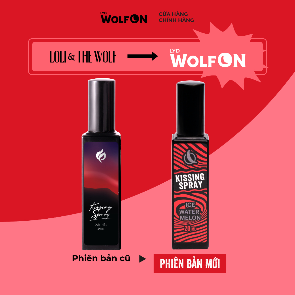 Ảnh Xịt Thơm Miệng Kissing Spray LYD Wolf ON Hương Ice Watermelon Vị Dưa Hấu Lạnh Ngọt Dịu Sảng Khoái Nhỏ Gọn 20ml 1