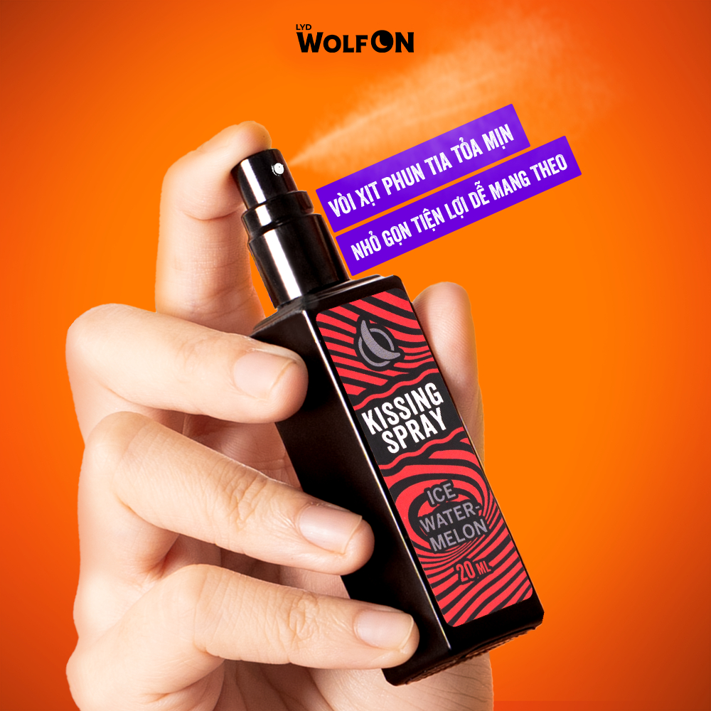 Ảnh Xịt Thơm Miệng Kissing Spray LYD Wolf ON Hương Excited Mint X3 Bạc Hà The Mát Sảng Khoái Nhỏ Gọn 20ml 3