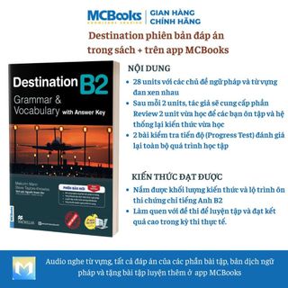 Sách - Destination B1 & B2 Grammar and Vocabulary (Kèm đáp án) Lẻ/Combo- MCBooks